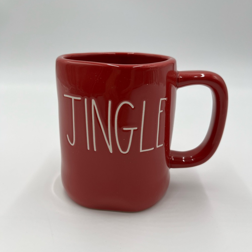 Rae Dunn Christmas Red & White "JINGLE" Coffee Mug (2020)
